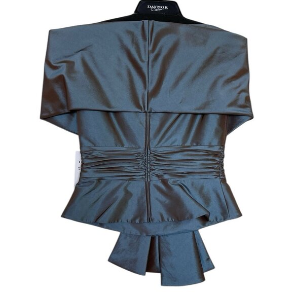 Daymor Couture Dress Set Womens Size 4 Off Shoulder Rhinestones Top And Skirt - Picture 11 of 14